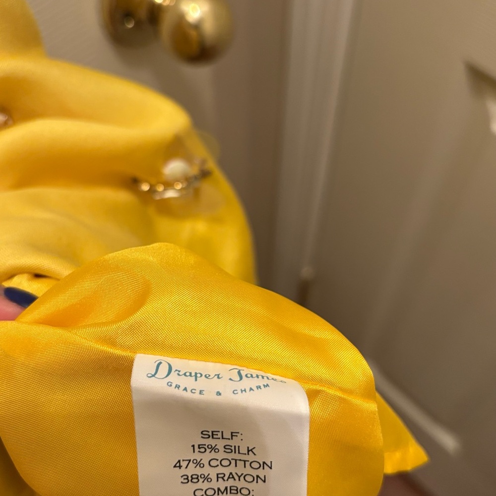 Draper James Yellow Sleeveless Sundress Crew Neck. Price is Firm! - Picture 5 of 5